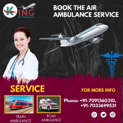 Book Advanced Medical Support by King Air Ambulance Service Ranchi